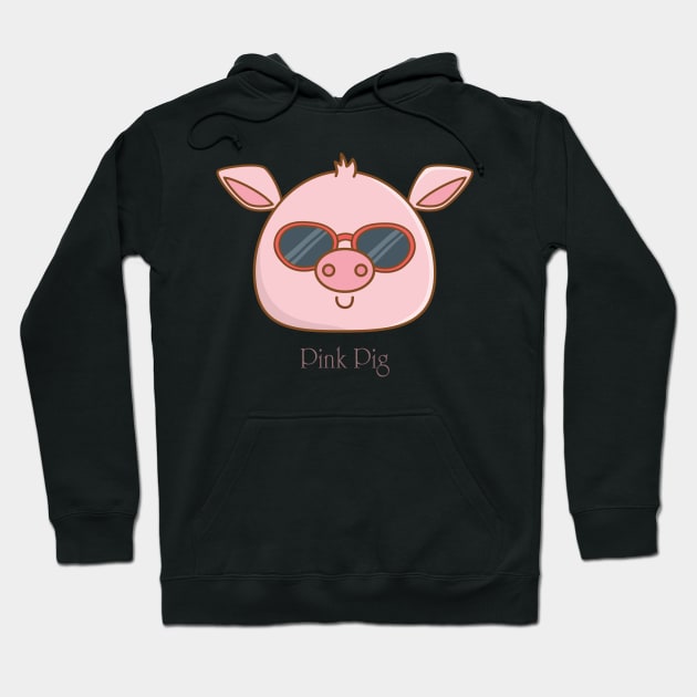 pink pig Hoodie by This is store